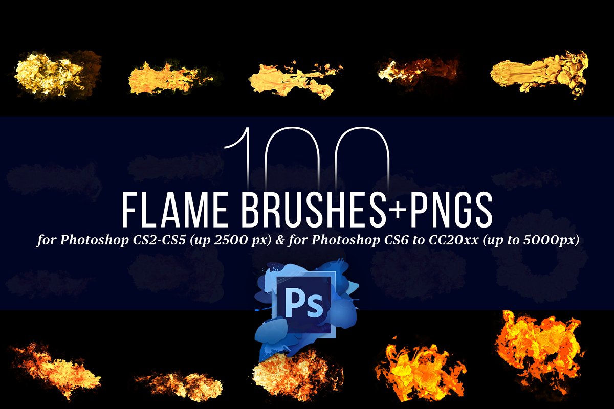 100-photoshop-flame-brushes3 100 Photoshop Flame Brushes + PNGs – 100 file PNG lửa + Brush