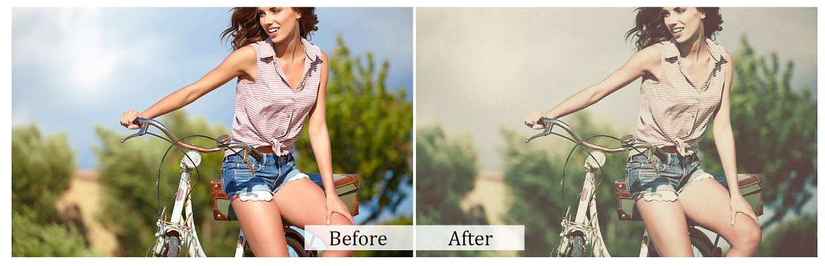 100 Vintage Photoshop Actions – 100 action phong cách màu cổ điển