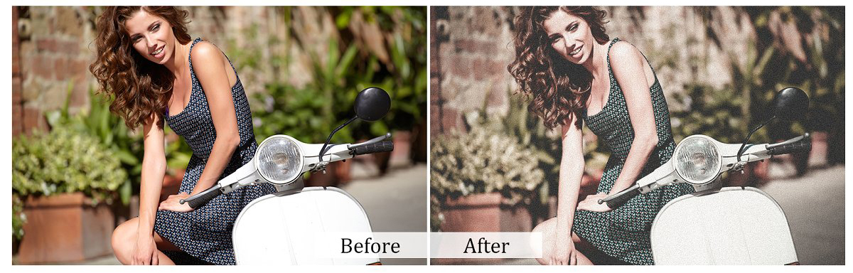 100 Vintage Photoshop Actions – 100 action phong cách màu cổ điển