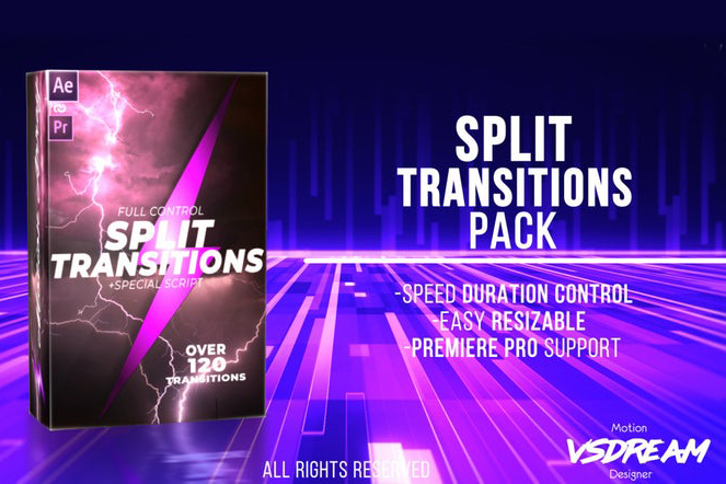 120+ Split Transitions Pack – 120 mẫu chuyển cảnh kiểu Split