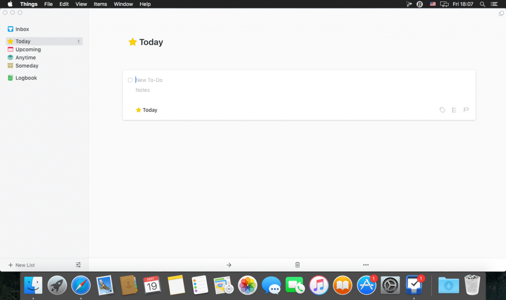 Things – Phần mềm tạo ghi chú, sắp xếp công việc
