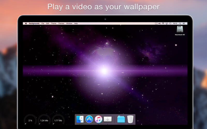 Backgrounds – tạo hình nền động cho Mac