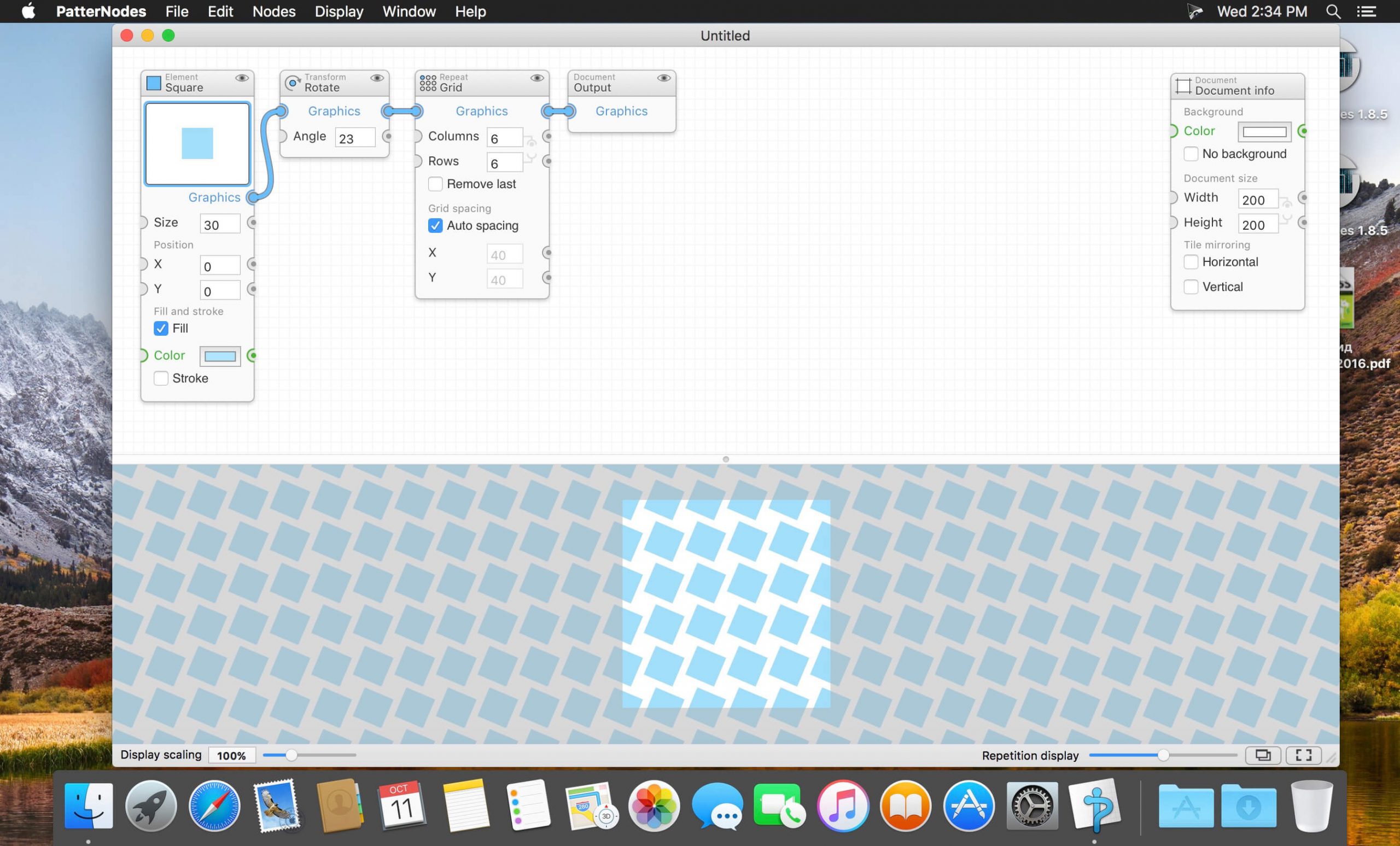 PatterNodes -Tạo mẫu hình ảnh động, hình minh họa độc đáo