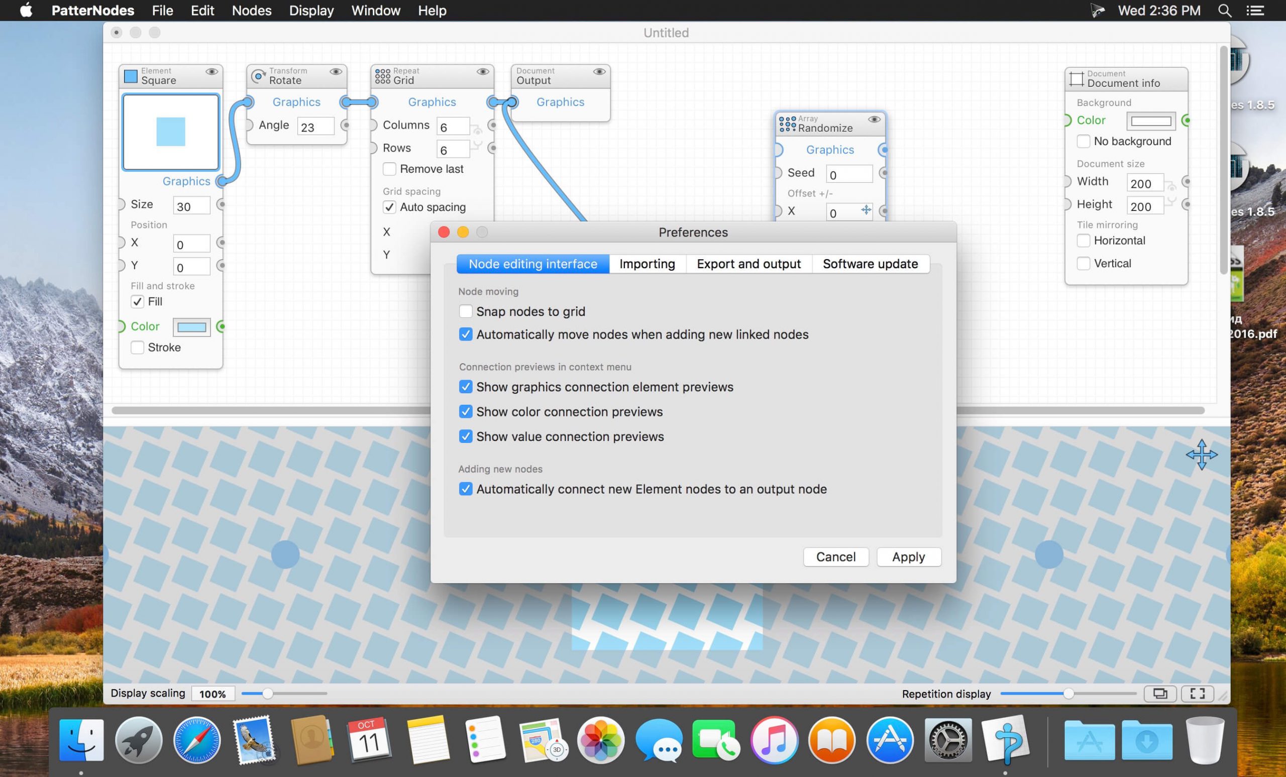 PatterNodes -Tạo mẫu hình ảnh động, hình minh họa độc đáo