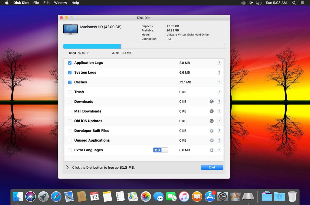 Disk Diet – Phần mềm dọn dẹp, tối ưu ổ cứng gọn nhẹ