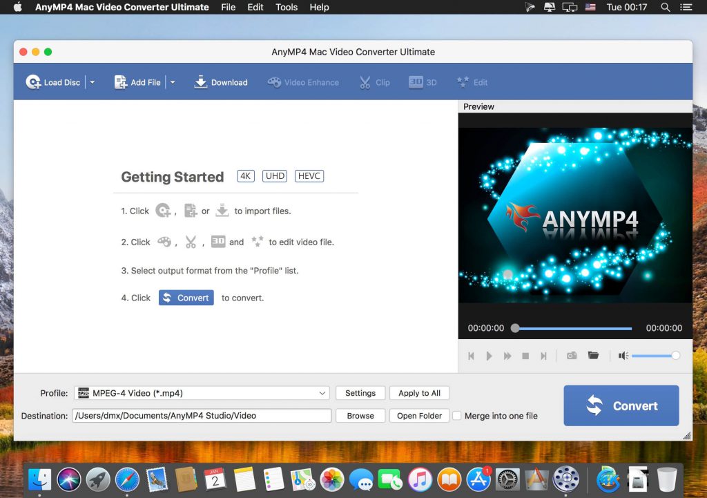 AnyMP4 Mac Video Converter Ultimate – Ứng dụng chuyển đổi Video