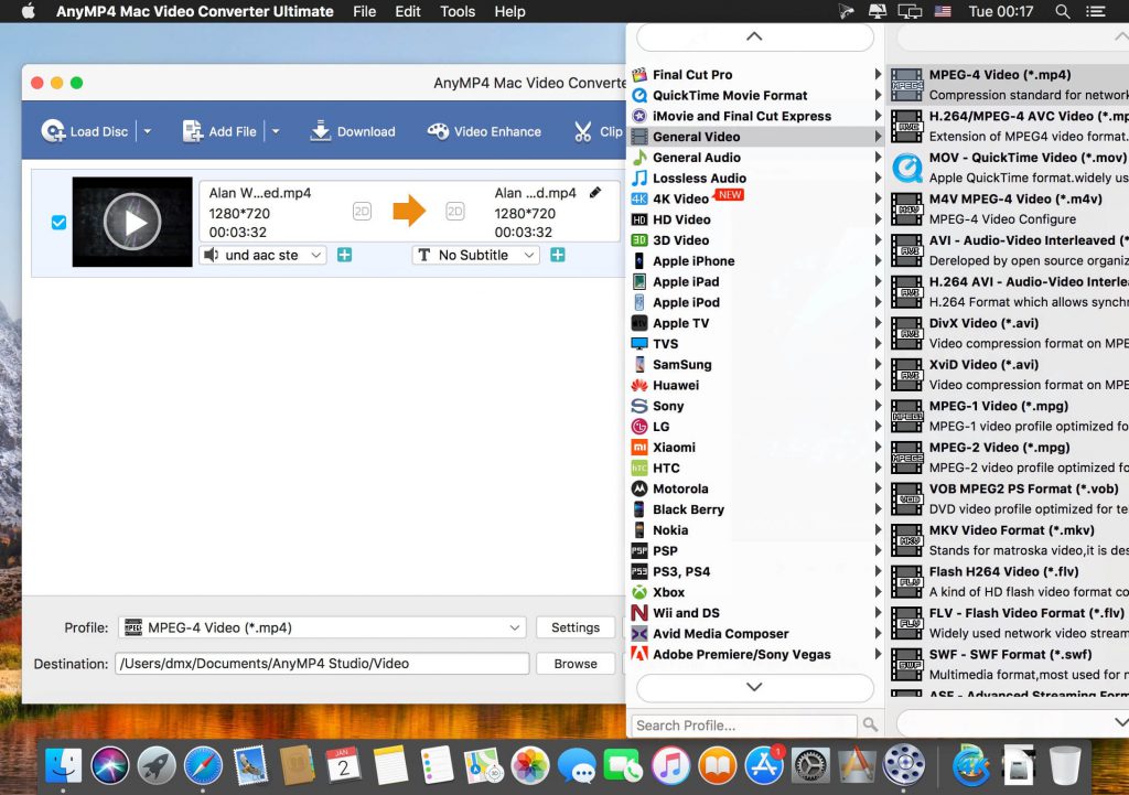 AnyMP4 Mac Video Converter Ultimate – Ứng dụng chuyển đổi Video