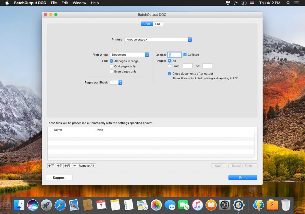 BatchOutput DOC – Xuất, in file Word hàng loạt