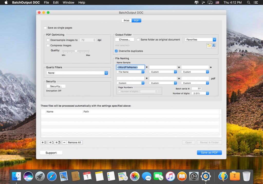 BatchOutput DOC – Xuất, in file Word hàng loạt