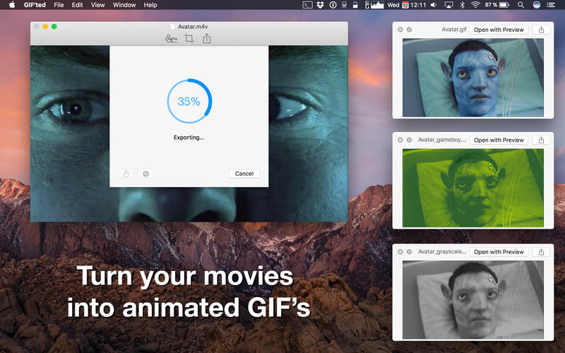 GIF’ted – Công cụ tạo ảnh Gif từ video