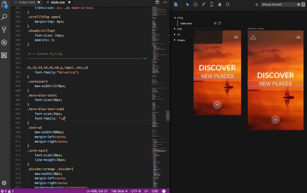 Solis – Live Design Output HTML, CSS, SCSS