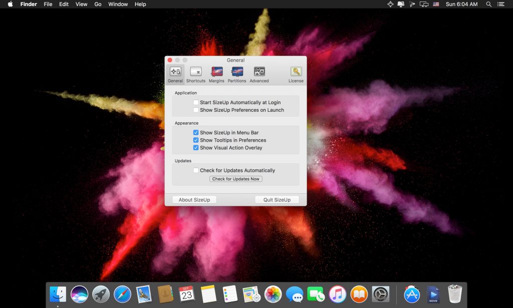 SizeUp – Thêm một công cụ quản lý cửa sổ gọn nhẹ
