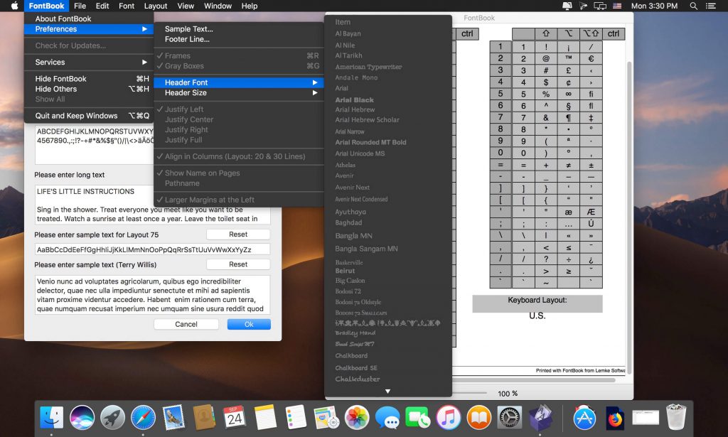 FontBook – Trình xem và quản lý Font