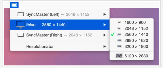 1538581376_resolutionator_02 Resolutionator – Tuỳ chỉnh độ phân giải màn hình trên Mac