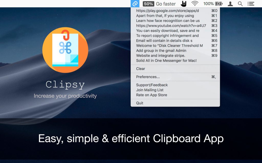 Clipsy: Trình quản lý clipboard gọn nhẹ