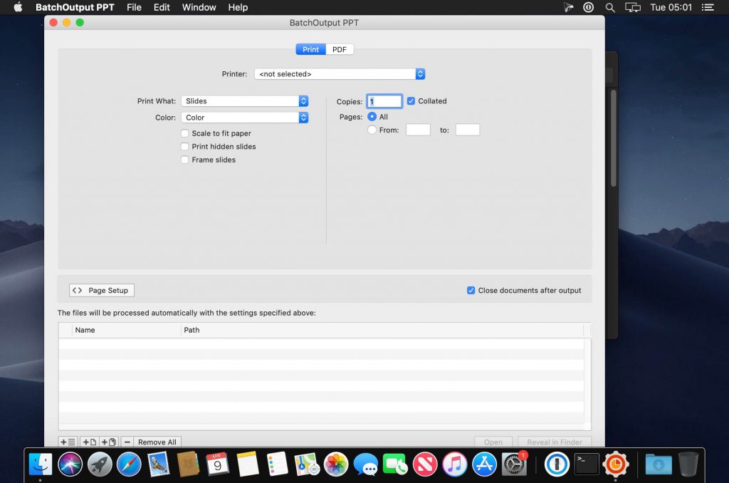 BatchOutput PPT – In, xuất file Powerpoint hàng loạt