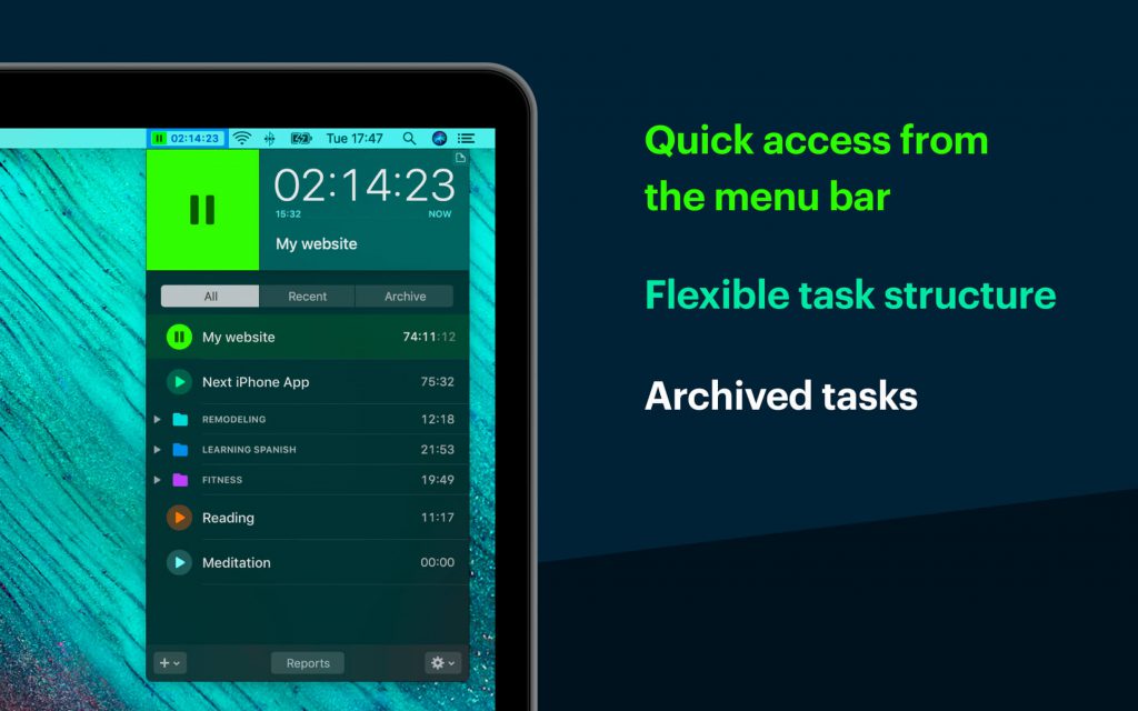 Timemator – Ứng dụng theo dõi thời gian hoạt động của bạn trên Mac
