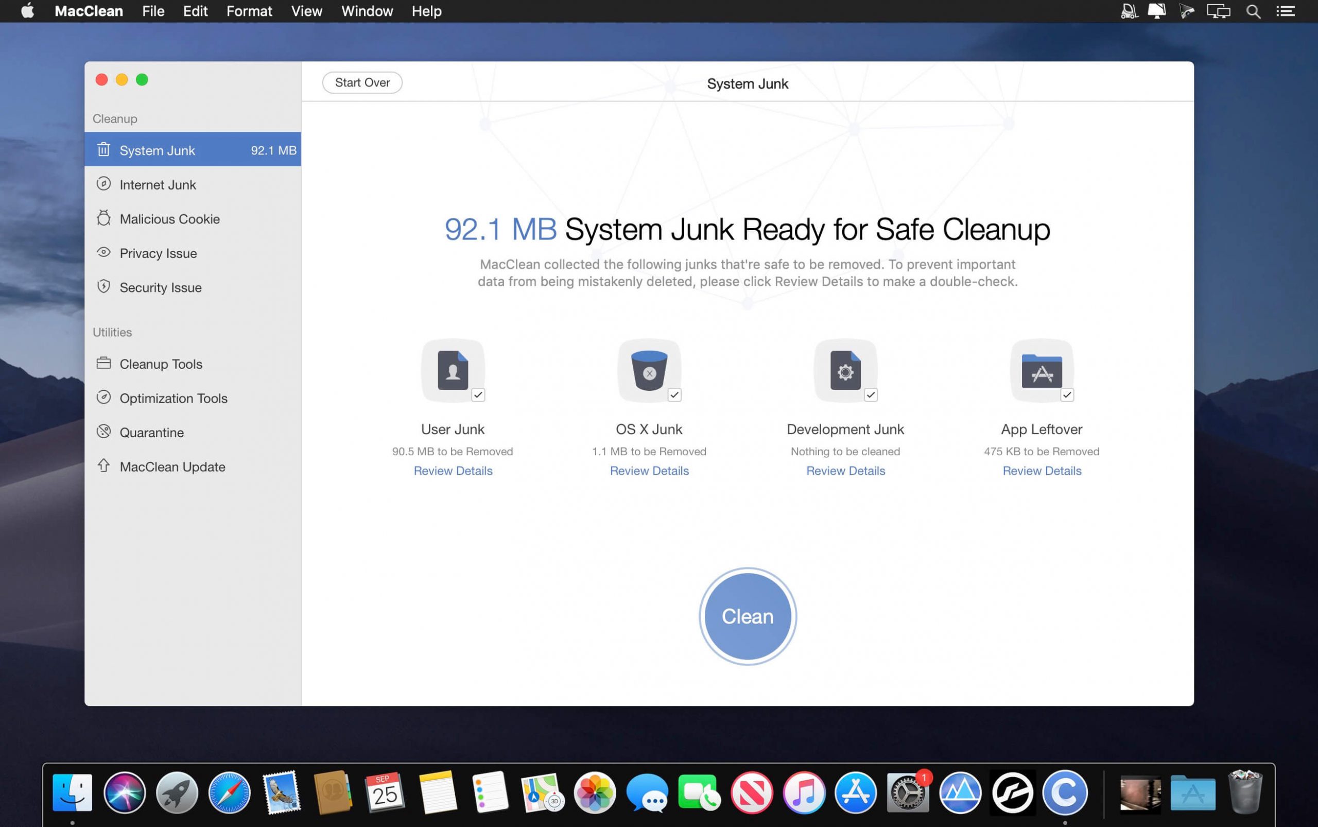 MacClean – Công cụ dọn dẹp hệ thống gọn nhẹ