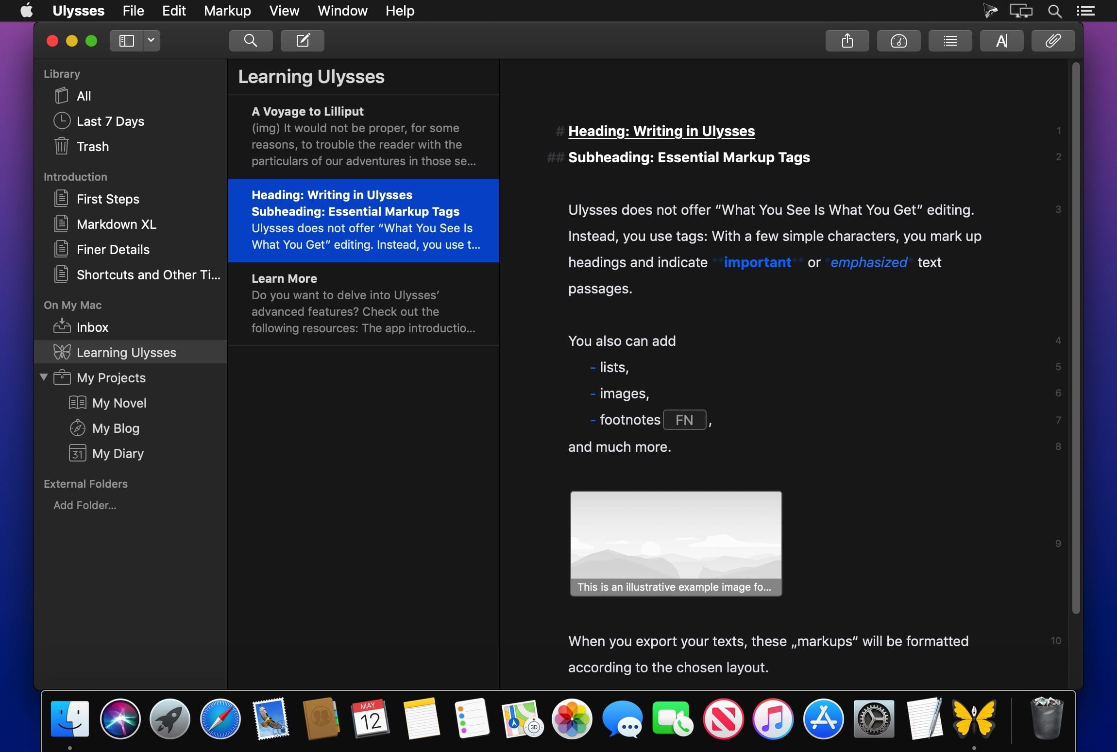 1589346556_ulysses_02 Ulysses – Công cụ soạn thảo cho Writer chuyên nghiệp