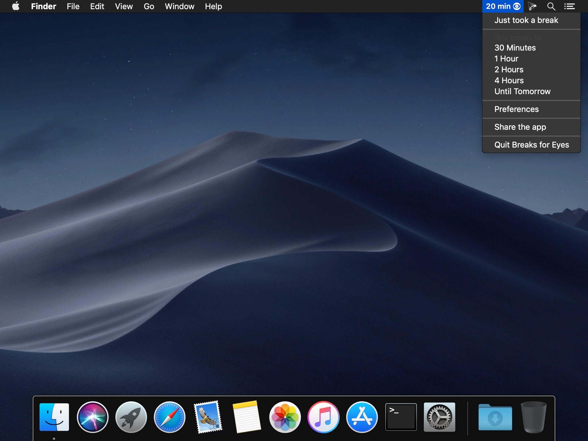 1594400837_breaks-for-eyes_01 Breaks for Eyes – Ứng dụng nhắc nhở nhìn xa bảo vệ mắt