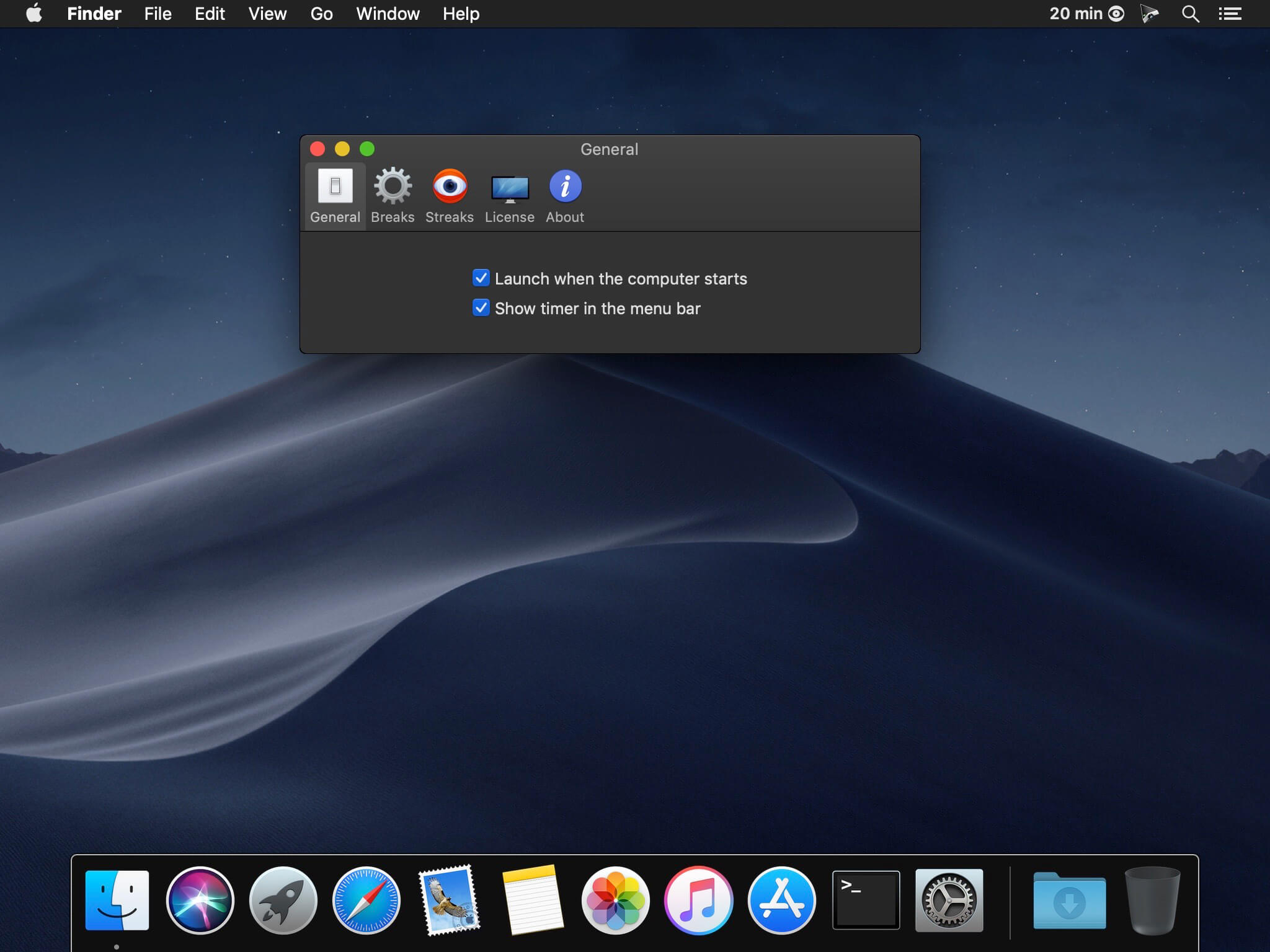 1594400872_breaks-for-eyes_02 Breaks for Eyes – Ứng dụng nhắc nhở nhìn xa bảo vệ mắt