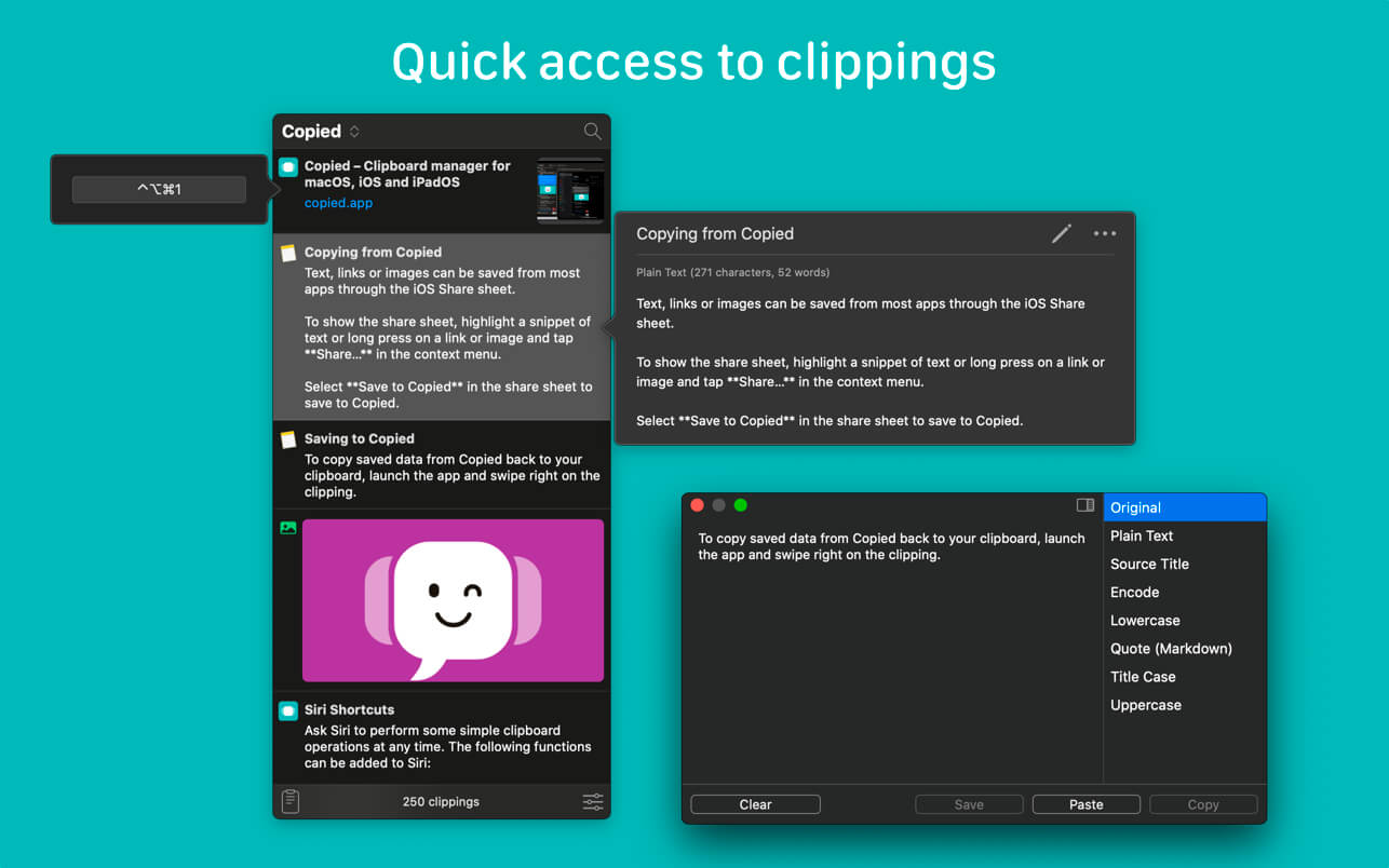 1596899422_copied_02 Copied – Trình quản lý Clipboard chuyên nghiệp