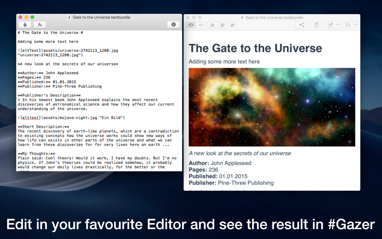 #Gazer – Trình soạn thảo và xem trước Markdown chuyên dụng