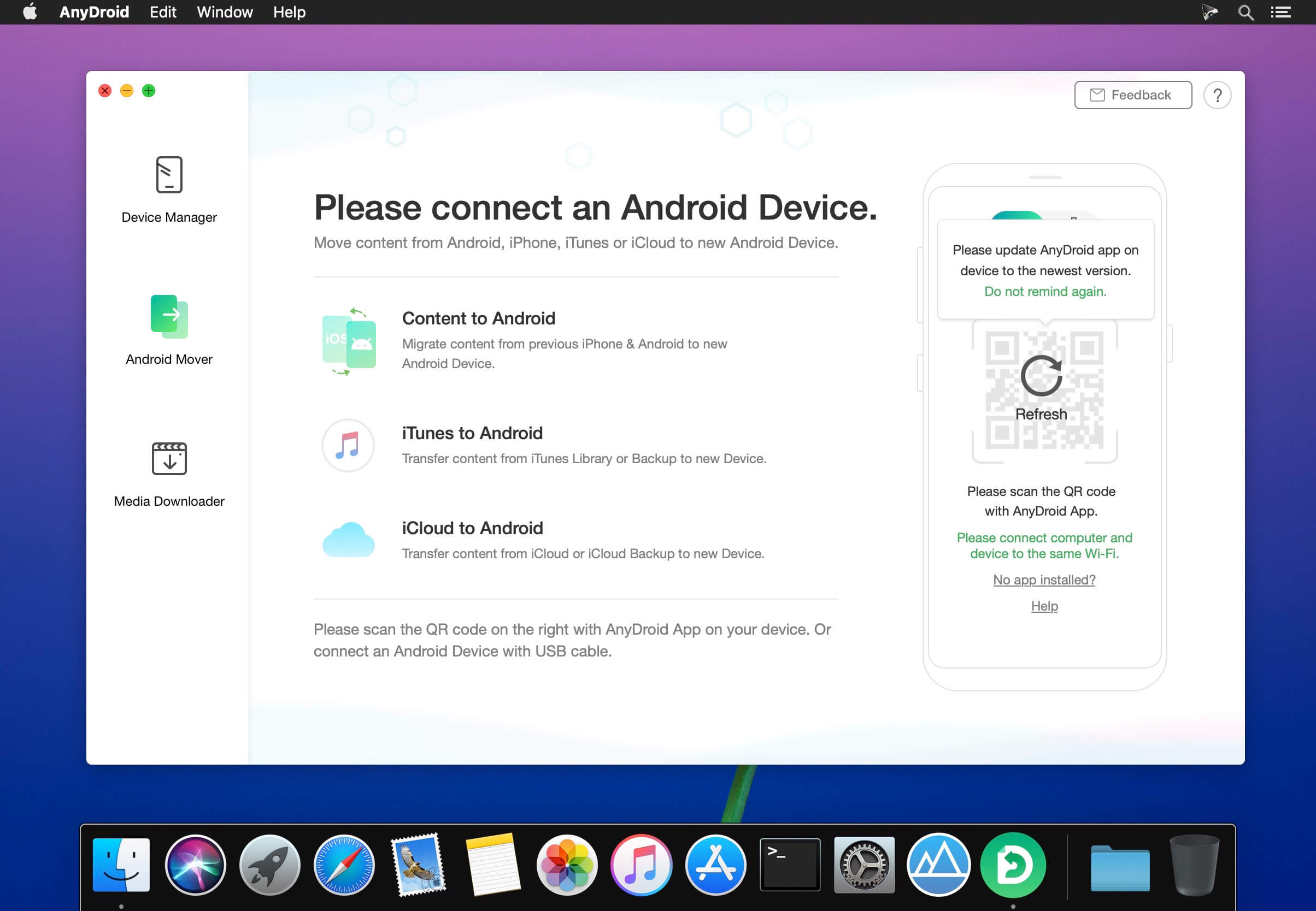 AnyDroid -Quản lý thiết bị Android trên Mac