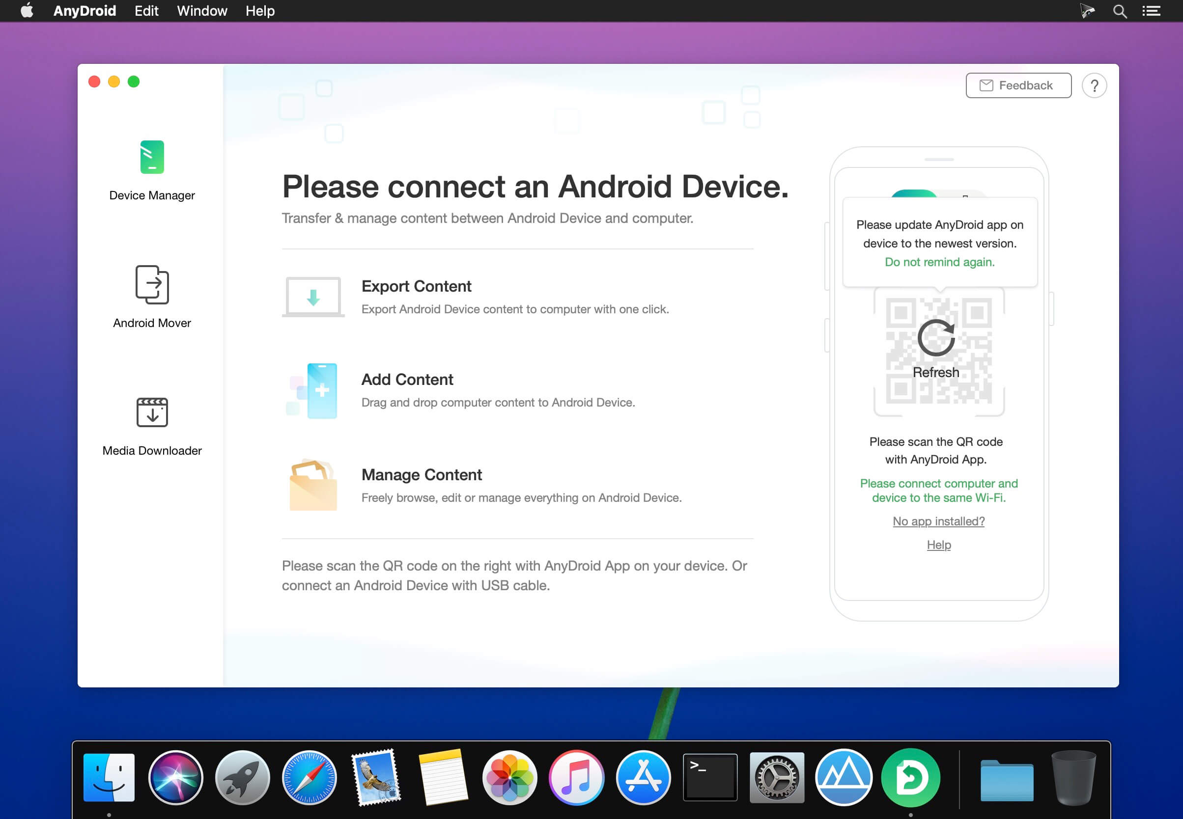 AnyDroid -Quản lý thiết bị Android trên Mac