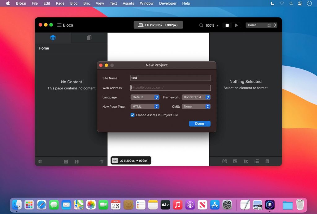 Blocs – Công cụ thiết kế Web trực quan