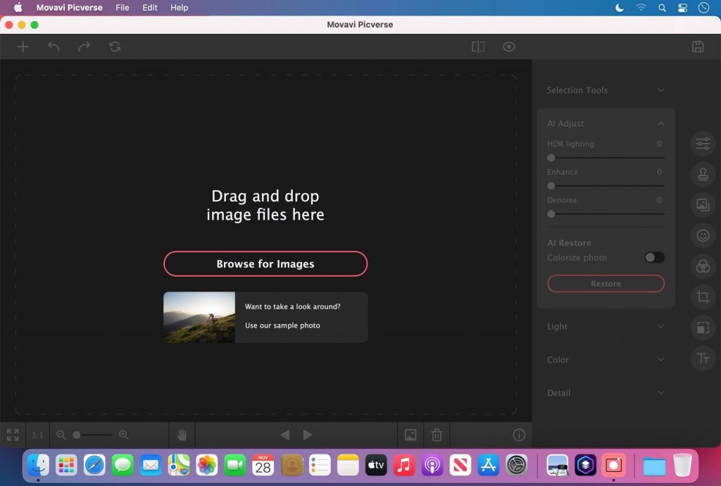Movavi Picverse – Công cụ chỉnh sửa ảnh gọn nhẹ