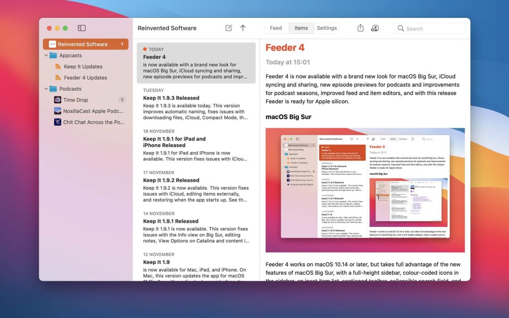Feeder – Feed dữ liệu từ RSS, podcast…