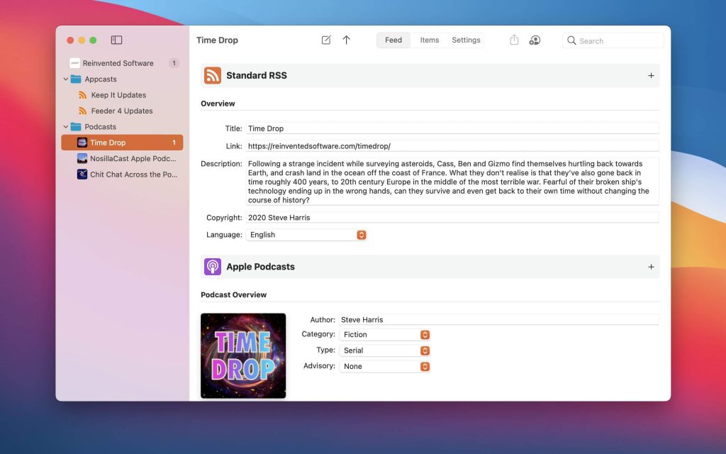 Feeder – Feed dữ liệu từ RSS, podcast…
