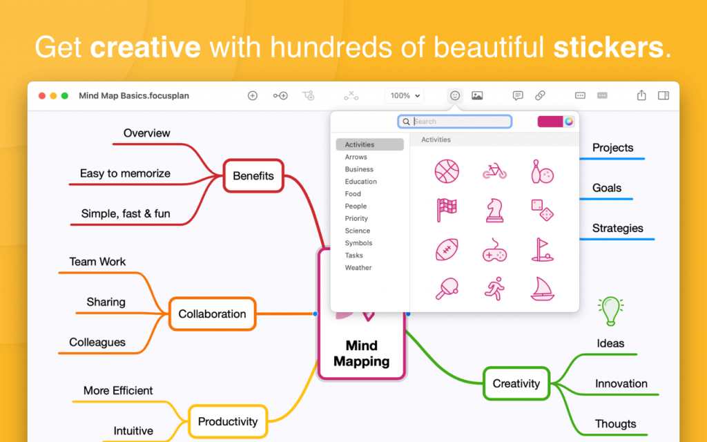 Focusplan Pro – Thêm lựa chọn ứng dụng vẽ sơ đồ tư duy