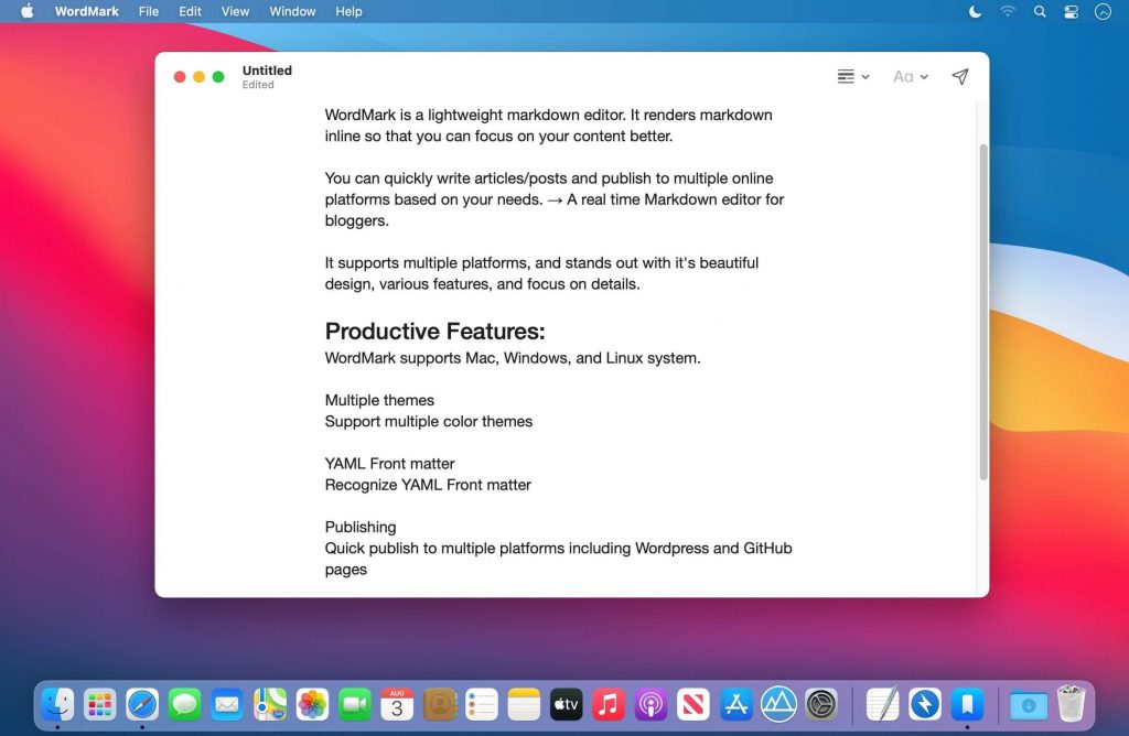 WordMark – Trình markdown editor gọn nhẹ