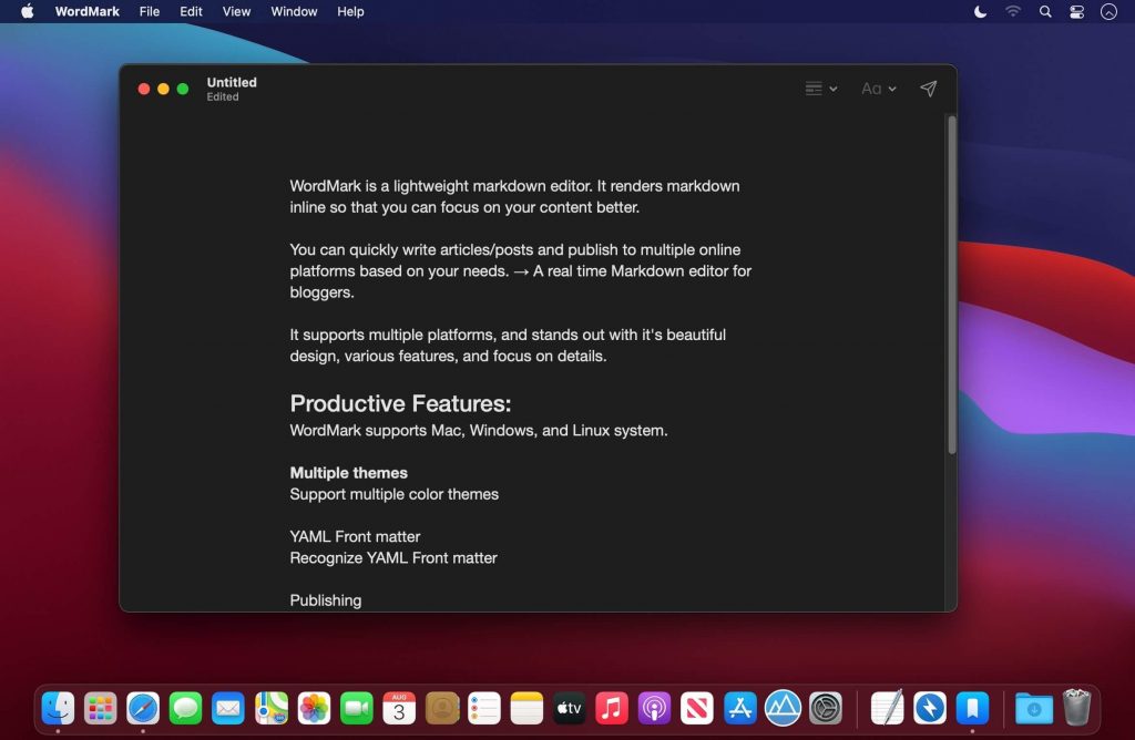 WordMark – Markdown Editor dành cho các blogger.