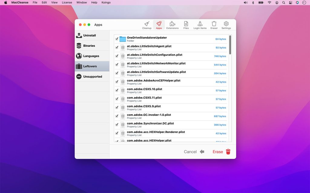 3-appsleftovers-1024x640-1 Maccleanse – Phần mềm dọn dẹp và tối ưu hệ thống