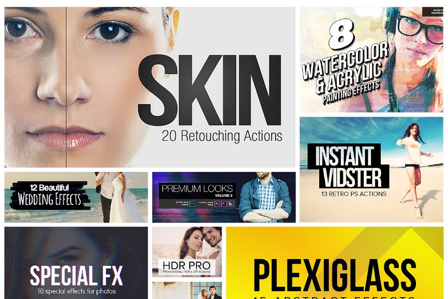 500+ Photoshop Action Bundle for Photographers – Bộ sưu tập khủng hơn 500 Action từ Creativemarket