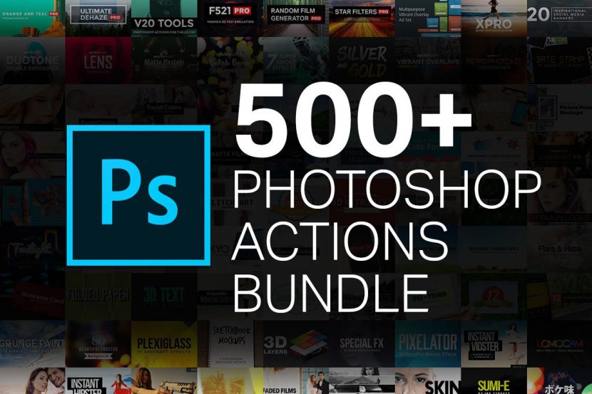 500+ Photoshop Action Bundle for Photographers – Bộ sưu tập khủng hơn 500 Action từ Creativemarket