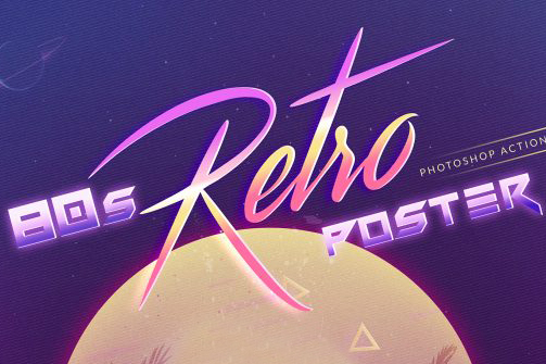 80s Retro Poster Action – Action tạo hiệu ứng áp phích thập niên 80