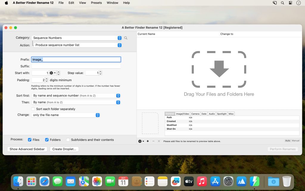 A Better Finder Rename 12 – Hỗ trợ thay đổi tên file hàng loạt