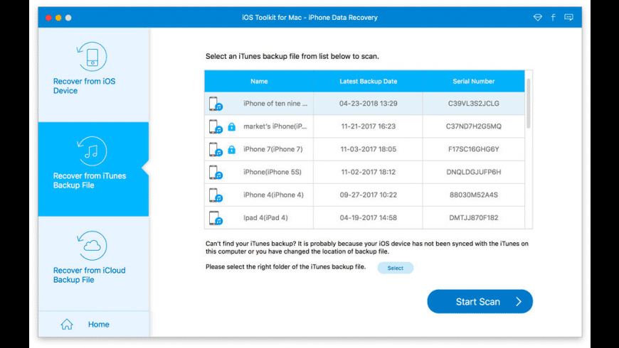 anymp4-iphone-data-recovery-screenshot2 AnyMP4 iPhone Data Recovery for Mac (AnyMP4 iOS Toolkit) – Bộ công cụ cứu dữ liệu trên iOS
