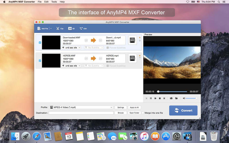 AnyMP4 MXF Converter – Công cụ chuyển đổi file MXF