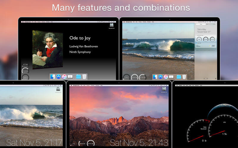 Backgrounds – tạo hình nền động cho Mac