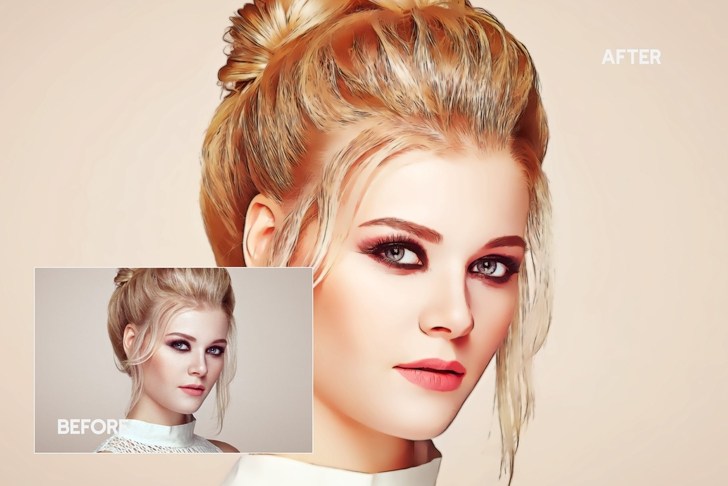 Beauty Paint Photoshop Action – Action chuyển chỉnh ảnh chân dung, thời trang