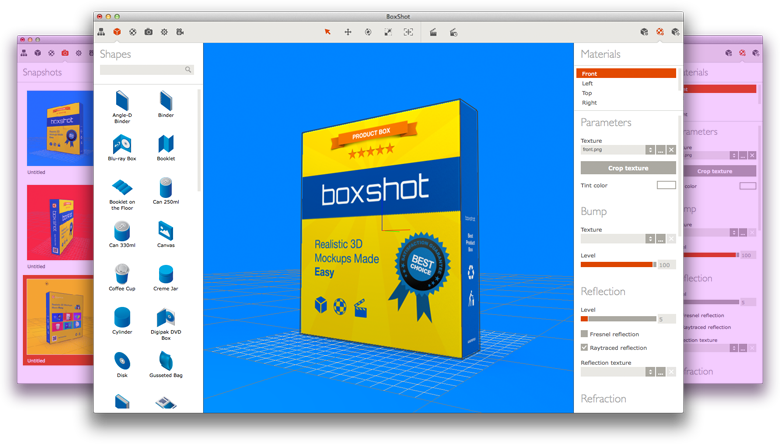 boxshot Boxshot Ultimate – Tạo 3D mockup dễ dàng trên Mac