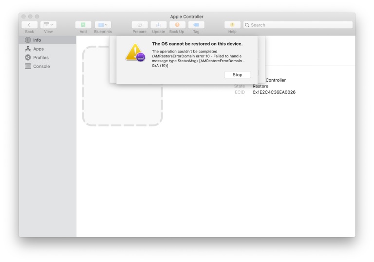 DFU + Apple Configurator 2 – Công cụ Restore, sửa lỗi firmware trên Chip Apple T2