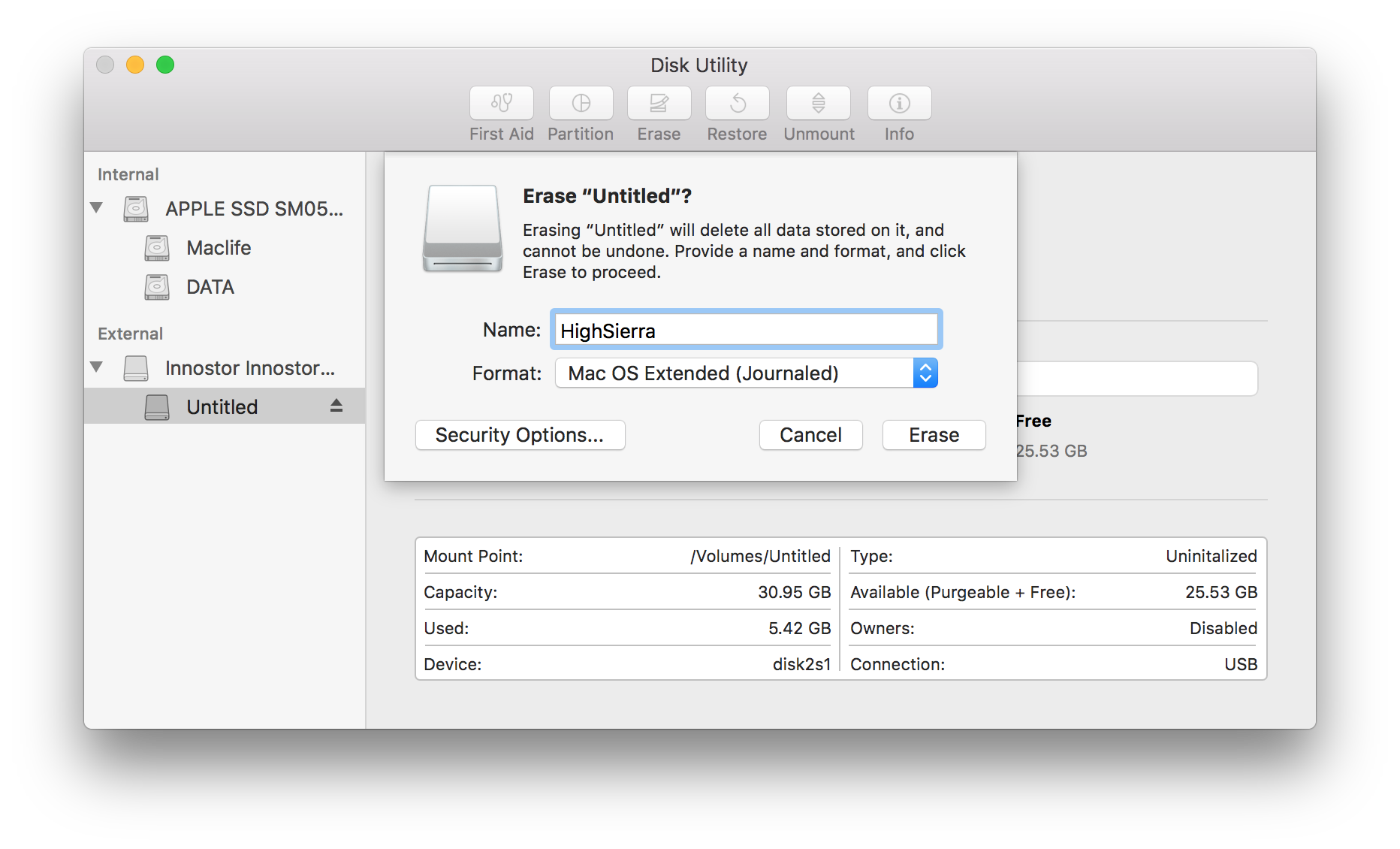 Hướng dẫn tạo USB cài macOS High Sierra 10.13 – Tương tự cho Mojave 10.14
