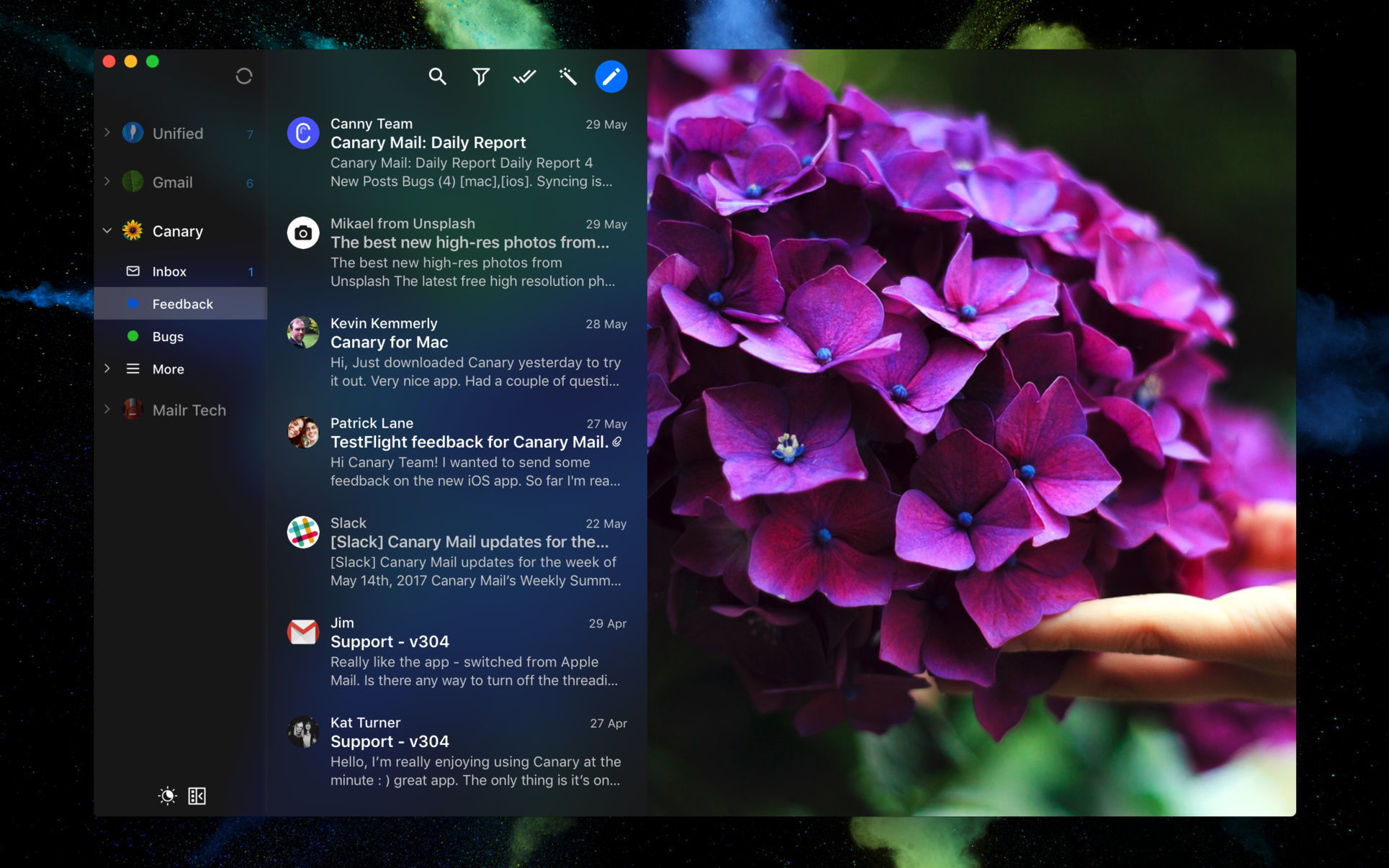 Canary Mail – Email Client thú vị trên Mac