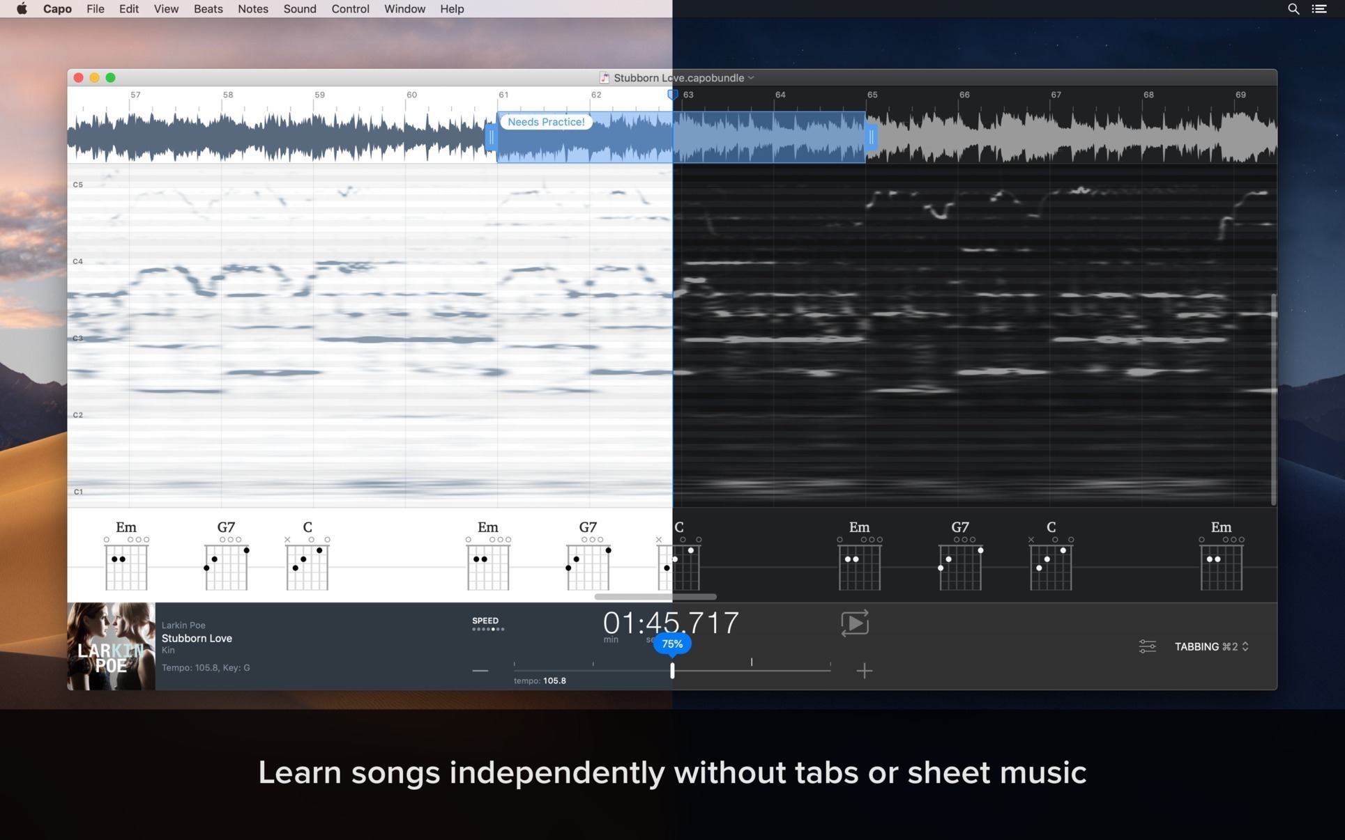 capo-mac Capo 3 – Chương trình soạn nhạc trên Mac